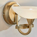 Endon CAGNEY-1WBAB Cagney 1lt Wall Antique brass plate & white glass 33W G9 clear capsule (Required) - westbasedirect.com