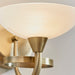 Endon CAGNEY-1WBAB Cagney 1lt Wall Antique brass plate & white glass 33W G9 clear capsule (Required) - westbasedirect.com