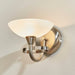 Endon CAGNEY-1WBSC Cagney 1lt Wall Satin chrome plate & white glass 33W G9 clear capsule (Required) - westbasedirect.com