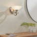 Endon CAGNEY-1WBSC Cagney 1lt Wall Satin chrome plate & white glass 33W G9 clear capsule (Required) - westbasedirect.com