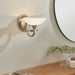 Endon CAGNEY-1WBSC Cagney 1lt Wall Satin chrome plate & white glass 33W G9 clear capsule (Required) - westbasedirect.com