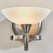 Endon CAGNEY-1WBSC Cagney 1lt Wall Satin chrome plate & white glass 33W G9 clear capsule (Required) - westbasedirect.com