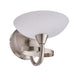 Endon CAGNEY-1WBSC Cagney 1lt Wall Satin chrome plate & white glass 33W G9 clear capsule (Required) - westbasedirect.com