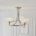 Endon CAGNEY-3SC Cagney 3lt Semi flush Satin chrome plate & white glass 3 x 33W G9 clear capsule (Required) - westbasedirect.com