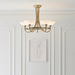 Endon CAGNEY-5AB Cagney 5lt Semi flush Antique brass plate & white glass 5 x 33W G9 clear capsule (Required) - westbasedirect.com