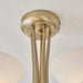 Endon CAGNEY-5AB Cagney 5lt Semi flush Antique brass plate & white glass 5 x 33W G9 clear capsule (Required) - westbasedirect.com