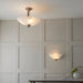 Endon WELLES-1WBAB Welles 1lt Wall Antique brass plate & white glass 60W E27 GLS (Required) - westbasedirect.com