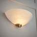 Endon WELLES-1WBAB Welles 1lt Wall Antique brass plate & white glass 60W E27 GLS (Required) - westbasedirect.com