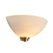 Endon WELLES-1WBAB Welles 1lt Wall Antique brass plate & white glass 60W E27 GLS (Required) - westbasedirect.com