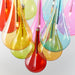 Endon NIRO-10MULTI Niro 10lt Pendant Multi coloured glass & chrome plate 10 x 10W G4 clear capsule (Required) - westbasedirect.com