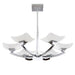 Endon AYRES-6CH Ayres 6lt Semi flush Chrome plate & scavo glass 6 x 33W G9 clear capsule (Required) - westbasedirect.com