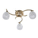 Endon BOYER-3AB Boyer 3lt Semi flush Antique brass plate & clear glass 3 x 33W G9 clear capsule (Required) - westbasedirect.com