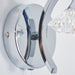 Endon LANGELLA-1WBCH Langella 1lt Wall Chrome plate & clear crystal 3W LED G9 (Required) - westbasedirect.com