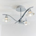 Endon LANGELLA-3CH Langella 3lt Semi flush Chrome plate & clear crystal 3 x 3W LED G9 (Required) - westbasedirect.com