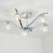 Endon LANGELLA-5CH Langella 5lt Semi flush Chrome plate & clear crystal 5 x 3W LED G9 (Required) - westbasedirect.com