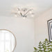 Endon LANGELLA-5CH Langella 5lt Semi flush Chrome plate & clear crystal 5 x 3W LED G9 (Required) - westbasedirect.com