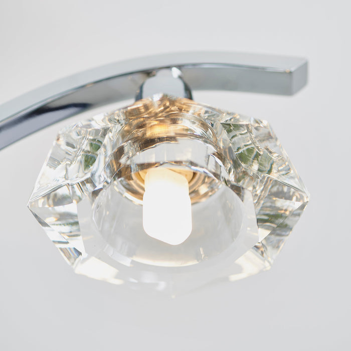 Endon LANGELLA-5CH Langella 5lt Semi flush Chrome plate & clear crystal 5 x 3W LED G9 (Required) - westbasedirect.com