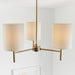 Endon BRIO-3AB Brio 3lt Semi flush Antique brass plate & cream fabric 3 x 40W E14 golf (Required) - westbasedirect.com