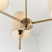 Endon BRIO-3AB Brio 3lt Semi flush Antique brass plate & cream fabric 3 x 40W E14 golf (Required) - westbasedirect.com