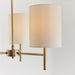 Endon BRIO-3AB Brio 3lt Semi flush Antique brass plate & cream fabric 3 x 40W E14 golf (Required) - westbasedirect.com