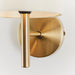 Endon BRIO-1WBAB Brio 1lt Wall Antique brass plate & cream fabric 40W E14 golf (Required) - westbasedirect.com