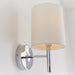 Endon BRIO-1WBCH Brio 1lt Wall Chrome plate & vintage white fabric 40W E14 golf (Required) - westbasedirect.com