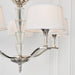 Endon FIENNES-5NI Fiennes 5lt Pendant Chrome plate & vintage white fabric 5 x 40W E14 golf (Required) - westbasedirect.com