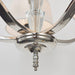 Endon FIENNES-5NI Fiennes 5lt Pendant Chrome plate & vintage white fabric 5 x 40W E14 golf (Required) - westbasedirect.com