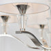 Endon FIENNES-5NI Fiennes 5lt Pendant Chrome plate & vintage white fabric 5 x 40W E14 golf (Required) - westbasedirect.com