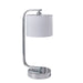 Endon CANNING-TLCH Canning 1lt Table Chrome plate & white fabric 40W E14 golf (Required) - westbasedirect.com