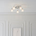 Endon BOYER-5CH Boyer 5lt Semi flush Chrome plate & clear glass 5 x 33W G9 clear capsule (Required) - westbasedirect.com