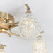 Endon BOYER-5AB Boyer 5lt Semi flush Antique brass plate & clear glass 5 x 33W G9 clear capsule (Required) - westbasedirect.com