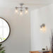 Endon ALDA-3CH Alda 3lt Semi flush Chrome plate & clear glass 3 x 6W LED E14 (Required) - westbasedirect.com