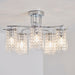 Endon ALDA-5CH Alda 5lt Semi flush Chrome plate & clear glass 5 x 6W LED E14 (Required) - westbasedirect.com