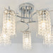 Endon ALDA-5CH Alda 5lt Semi flush Chrome plate & clear glass 5 x 6W LED E14 (Required) - westbasedirect.com