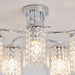 Endon ALDA-5CH Alda 5lt Semi flush Chrome plate & clear glass 5 x 6W LED E14 (Required) - westbasedirect.com