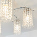 Endon ALDA-5CH Alda 5lt Semi flush Chrome plate & clear glass 5 x 6W LED E14 (Required) - westbasedirect.com