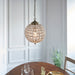 Endon EH-TANARO-AB Tanaro 1lt Pendant Antique brass plate & clear glass 60W E27 GLS (Required) - westbasedirect.com