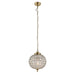 Endon EH-TANARO-AB Tanaro 1lt Pendant Antique brass plate & clear glass 60W E27 GLS (Required) - westbasedirect.com