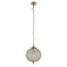 Endon EH-TANARO-AB Tanaro 1lt Pendant Antique brass plate & clear glass 60W E27 GLS (Required) - westbasedirect.com