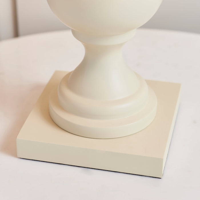 Endon MARSHAM-TLIV Marsham 1lt Table Ivory painted wood & ivory fabric 40W E14 candle (Required) - westbasedirect.com