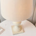 Endon MARSHAM-TLIV Marsham 1lt Table Ivory painted wood & ivory fabric 40W E14 candle (Required) - westbasedirect.com