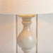 Endon MARSHAM-TLTA Marsham 1lt Table Taupe painted wood & ivory fabric 40W E14 candle (Required) - westbasedirect.com