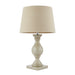 Endon MARSHAM-TLTA Marsham 1lt Table Taupe painted wood & ivory fabric 40W E14 candle (Required) - westbasedirect.com