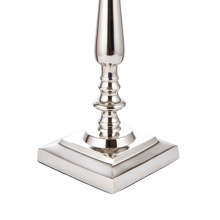 Endon EH-LEAF-TL-L Leaf 1lt Table Polished nickel plate 60W E27 GLS (Required) - westbasedirect.com