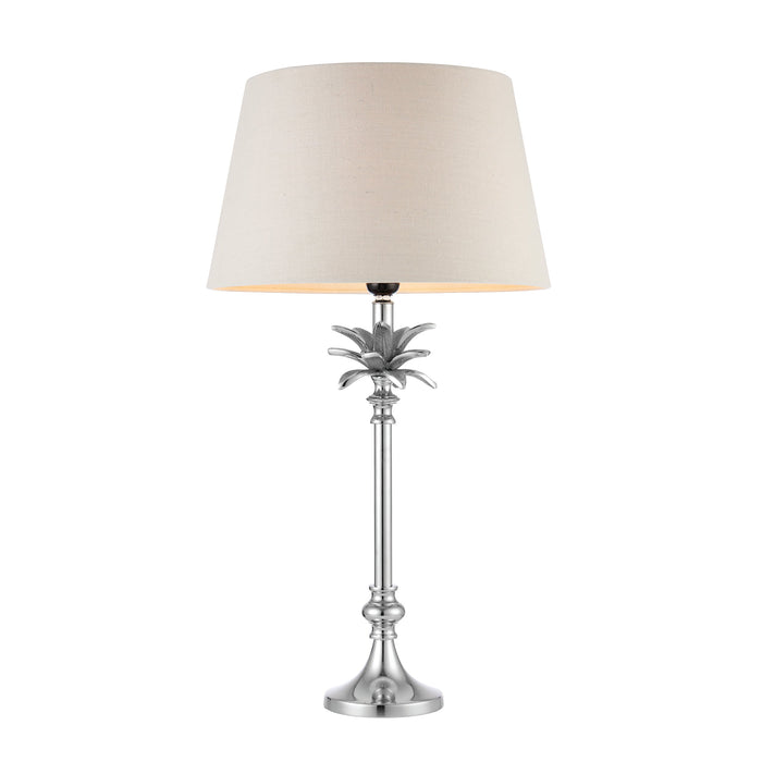 Endon EH-LEAF-TL-S Leaf 1lt Table Polished nickel plate 60W E27 GLS (Required) - westbasedirect.com