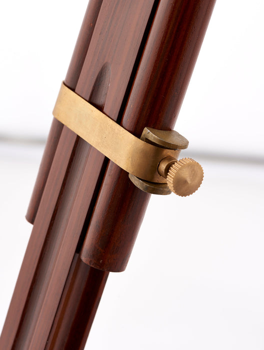 Endon EH-TRIPOD-FLDW Tripod 1lt Floor Sheesham wood & solid brass 60W E27 GLS (Required) - westbasedirect.com