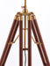 Endon EH-TRIPOD-FLDW Tripod 1lt Floor Sheesham wood & solid brass 60W E27 GLS (Required) - westbasedirect.com