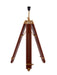 Endon EH-TRIPOD-FLDW Tripod 1lt Floor Sheesham wood & solid brass 60W E27 GLS (Required) - westbasedirect.com