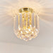 Endon FARGO-BP Fargo 2lt Flush Brass plate & clear acrylic 2 x 7W LED E14 (Required) - westbasedirect.com